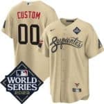 Arizona Diamondbacks Customized Cream City 2023 World Series Cool Base Jersey