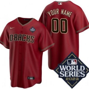 Arizona Diamondbacks Customized Red 2023 World Series Cool Base Jersey