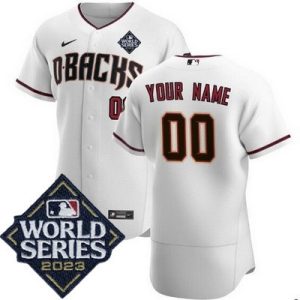 Arizona Diamondbacks Customized White 2023 World Series Authentic Jersey