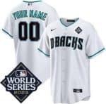 Arizona Diamondbacks Customized White Alternate 2023 World Series Cool Base Jersey