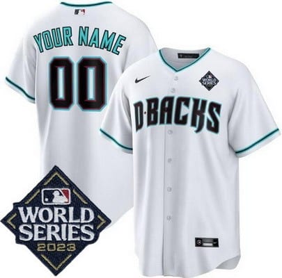 Arizona Diamondbacks Customized White Alternate 2023 World Series Cool Base Jersey