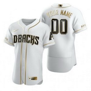 Arizona Diamondbacks Customized White Gold 2020 FlexBase Jersey