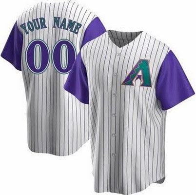 Arizona Diamondbacks Customized White Purple Throwback Jersey
