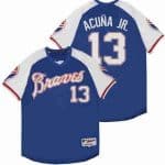 Atlanta Braves #13 Ronald Acuna Jr Blue 1974 Turn Back The Clock Jersey