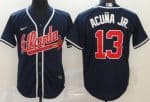 Atlanta Braves #13 Ronald Acuna Jr Navy 2020 Cool Base Jersey