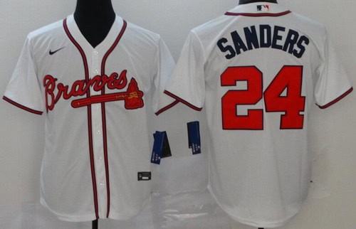 Atlanta Braves #24 Deion Sanders White 2020 Cool Base Jersey