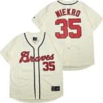 Atlanta Braves #35 Phil Niekro Cream Throwback Jersey