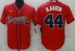 Atlanta Braves #44 Hank Aaron Red Cool Base Jersey