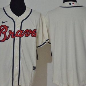 Atlanta Braves Blank Cream Cool Base Jersey