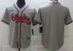 Atlanta Braves Blank Gray 2020 Cool Base Jersey