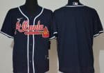 Atlanta Braves Blank Navy Cool Base Jersey