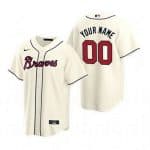 Atlanta Braves Customized Cream Alternate 2020 Cool Base Jersey