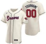 Atlanta Braves Customized Cream Authentic Jersey
