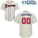Atlanta Braves Customized Cream Cool Base Jersey