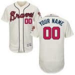 Atlanta Braves Customized Cream FlexBase Jersey