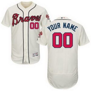 Atlanta Braves Customized Cream FlexBase Jersey