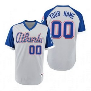 Atlanta Braves Customized Gray 1979 Turn Back The Clock Jersey