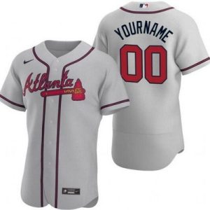 Atlanta Braves Customized Gray Authentic Jersey