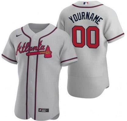 Atlanta Braves Customized Gray Authentic Jersey
