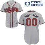 Atlanta Braves Customized Gray Cool Base Jersey
