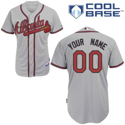 Atlanta Braves Customized Gray Cool Base Jersey