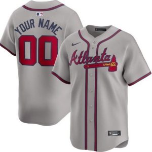Atlanta Braves Customized Gray Limited Jersey