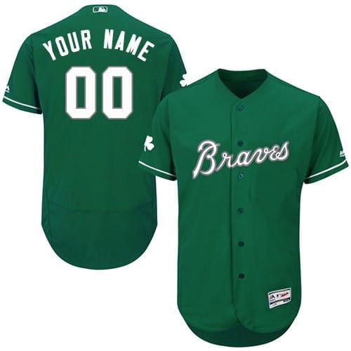 Atlanta Braves Customized Green Celtic FlexBase Jersey