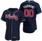 Atlanta Braves Customized Navy Authentic Jersey