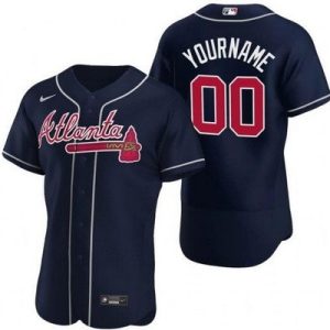 Atlanta Braves Customized Navy Authentic Jersey