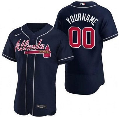 Atlanta Braves Customized Navy Authentic Jersey