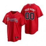 Atlanta Braves Customized Red Alternate 2020 Cool Base Jersey