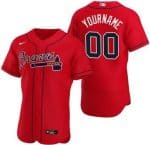 Atlanta Braves Customized Red Authentic Jersey