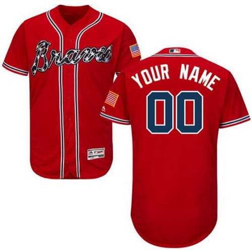 Atlanta Braves Customized Red FlexBase Jersey