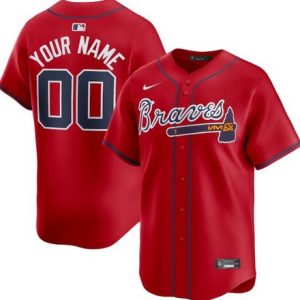 Atlanta Braves Customized Red Limited Jersey