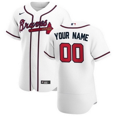 Atlanta Braves Customized White 2020 FlexBase Jersey