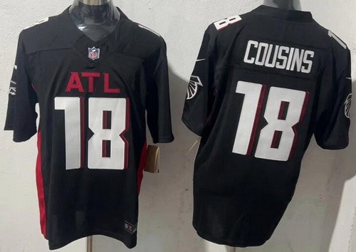 Atlanta Falcons #18 Kirk Cousins Limited Black FUSE Vapor Jersey