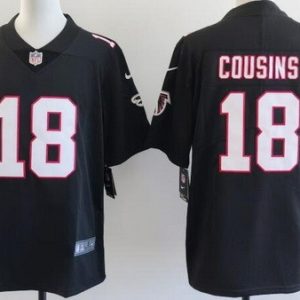 Atlanta Falcons #18 Kirk Cousins Limited Black Throwback Vapor Jersey