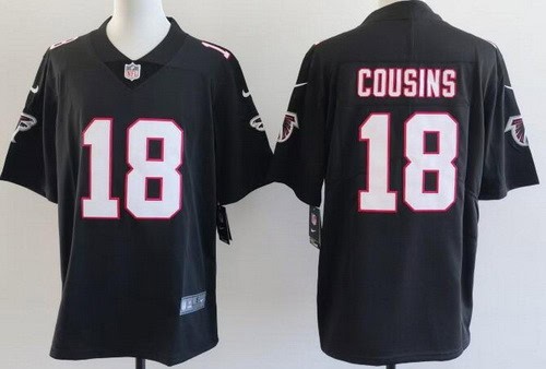 Atlanta Falcons #18 Kirk Cousins Limited Black Throwback Vapor Jersey
