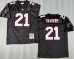Atlanta Falcons #21 Deion Sanders Black 1992 Throwback Jersey