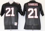 Atlanta Falcons #21 Deion Sanders Black Throwback Jersey