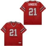 Atlanta Falcons #21 Deion Sanders Red 1989 Throwback Jersey