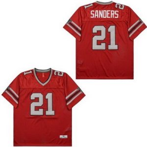 Atlanta Falcons #21 Deion Sanders Red 1989 Throwback Jersey