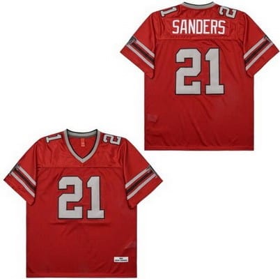 Atlanta Falcons #21 Deion Sanders Red 1989 Throwback Jersey