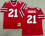 Atlanta Falcons #21 Deion Sanders Red Alternate 1992 Throwback Jersey