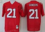 Atlanta Falcons #21 Deion Sanders Red Throwback Jersey