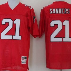 Atlanta Falcons #21 Deion Sanders Red Throwback Jersey