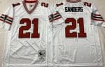 Atlanta Falcons #21 Deion Sanders White 1989 Throwback Jersey