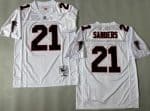 Atlanta Falcons #21 Deion Sanders White Black 1992 Throwback Jersey