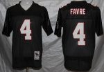 Atlanta Falcons #4 Brett Favre Black Throwback Jersey