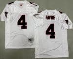 Atlanta Falcons #4 Brett Favre White 1991 Throwback Jersey
